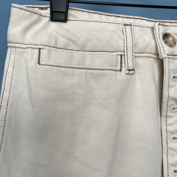 Reformation Lexi High Rise Wide Leg Jeans – Ivory – Size 24 - Picture 8 of 16